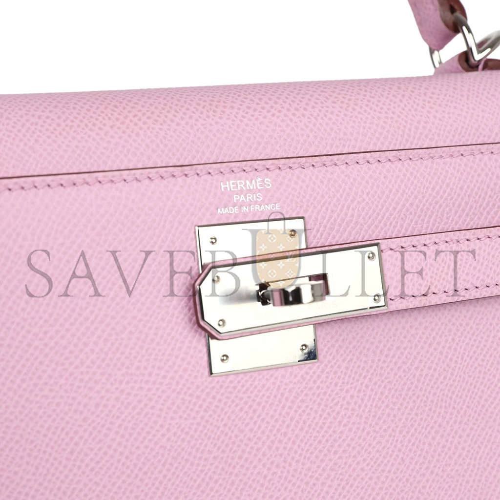 H**mes master kelly sellier 25 mauve sylvestre epsom palladium hardware (25*17*7cm)